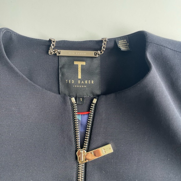 Ted Baker Black with Tag Zameli Peplum Cropped Jacket London Blazer - Picture 9 of 15